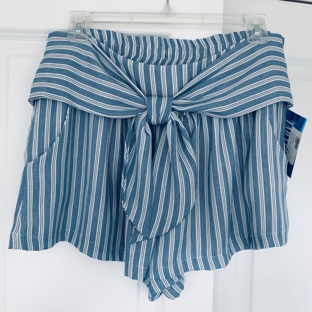 Lucy Love Striped Shorts with Tie Front